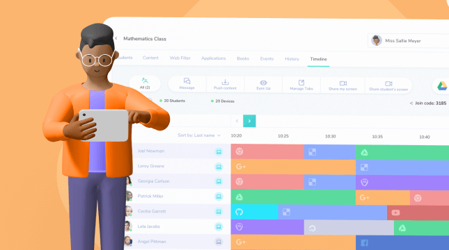 El Ayudante del Profesor en Clase: Línea de Tiempo de sus Alumnos