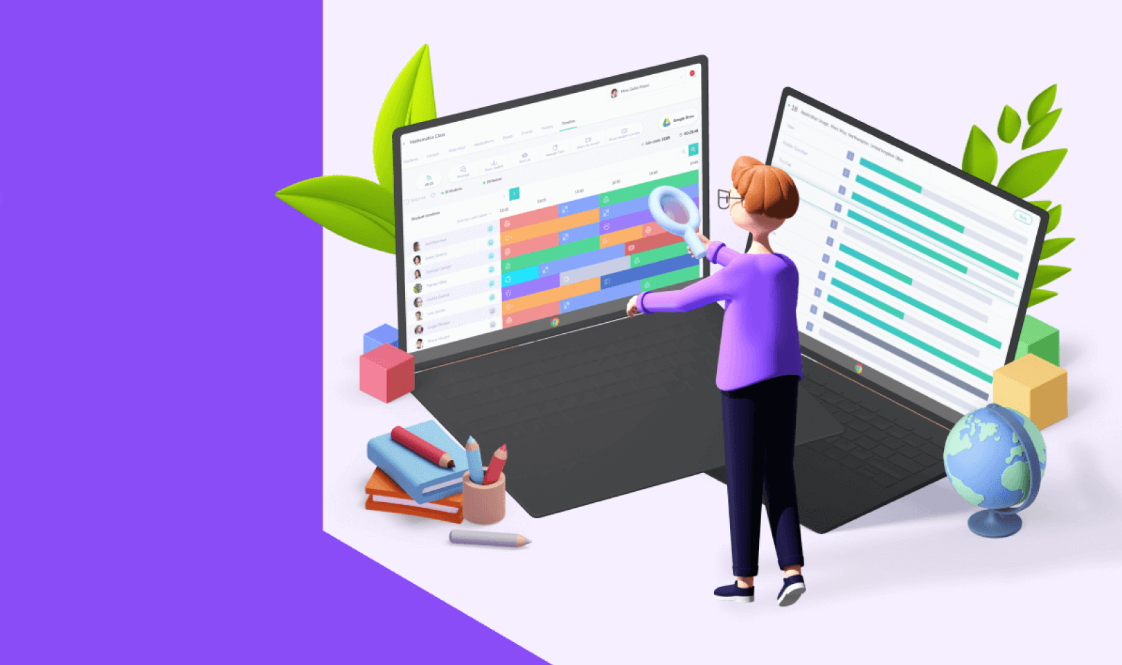 Informe digital del historial de la actividad de los alumnos