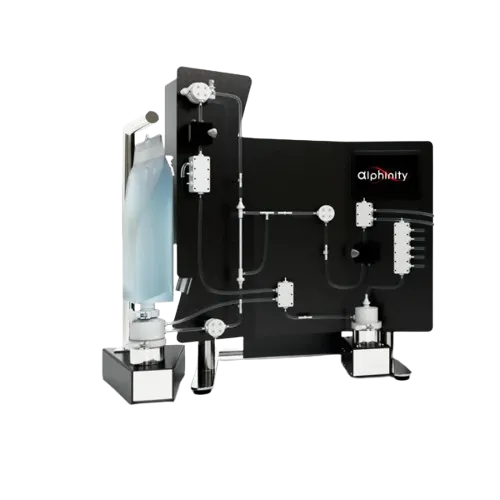 TFF-2L configuration with 2.5D single-use bag vessel