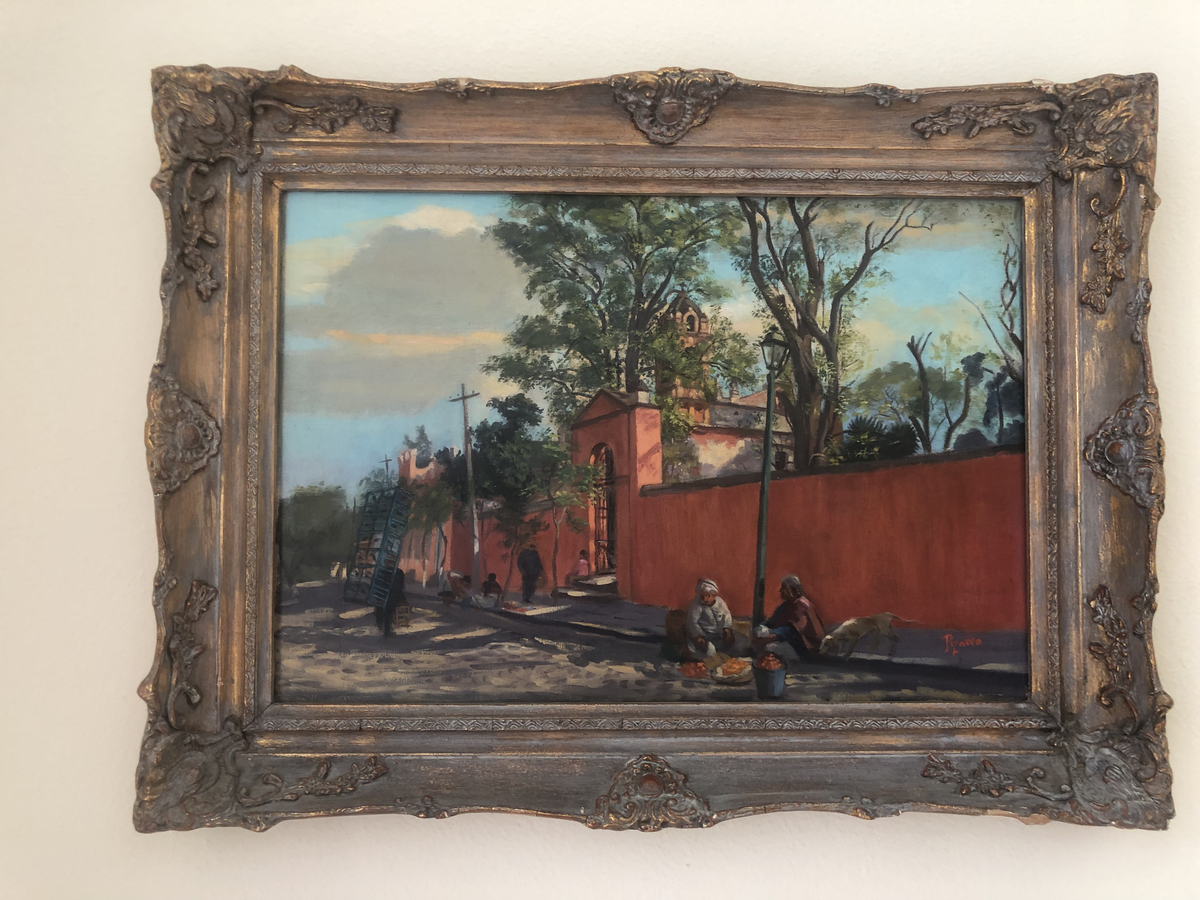 Pintura enmarcada exhibida en la colección de Galería Guaycura