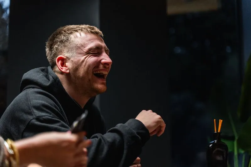 Jack Lenton laughing