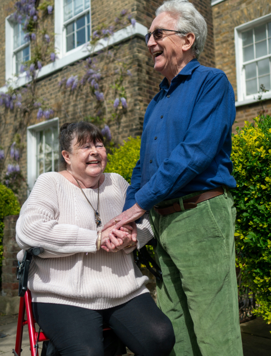 Seniors receiving care