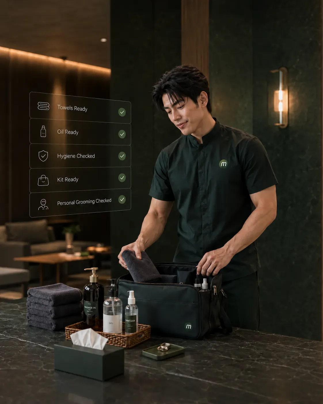 MMS Therapist เตรียม Kit และความสะอาด
