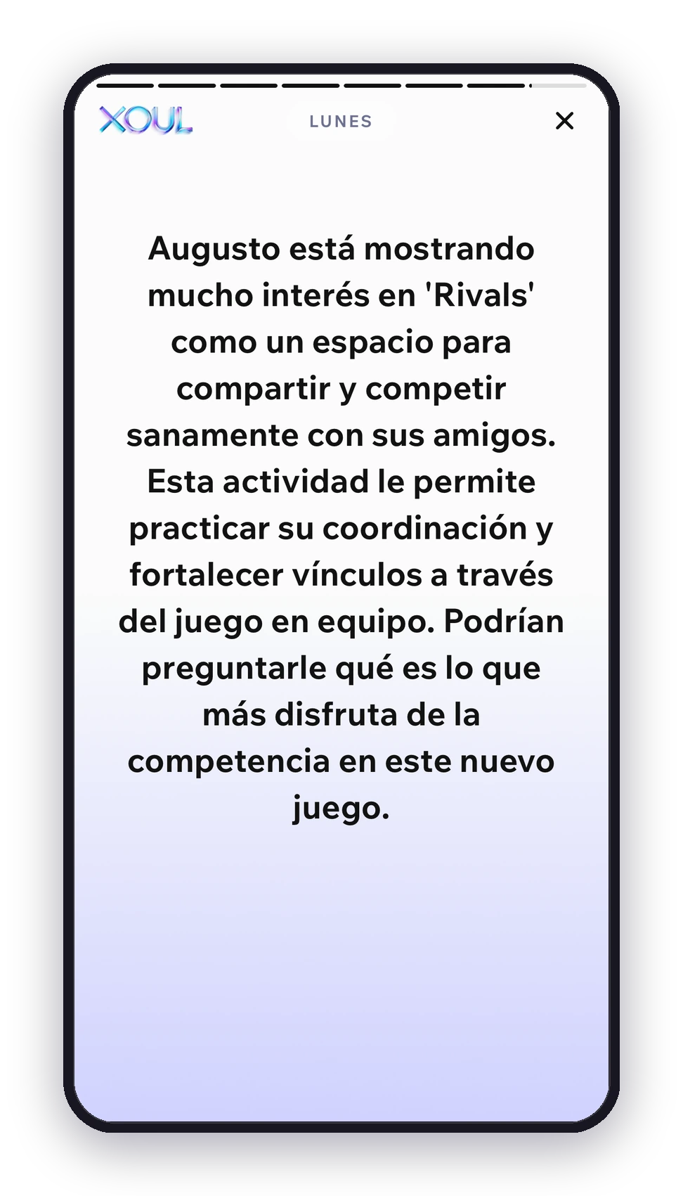 Novedades diarias de Xoul en la app