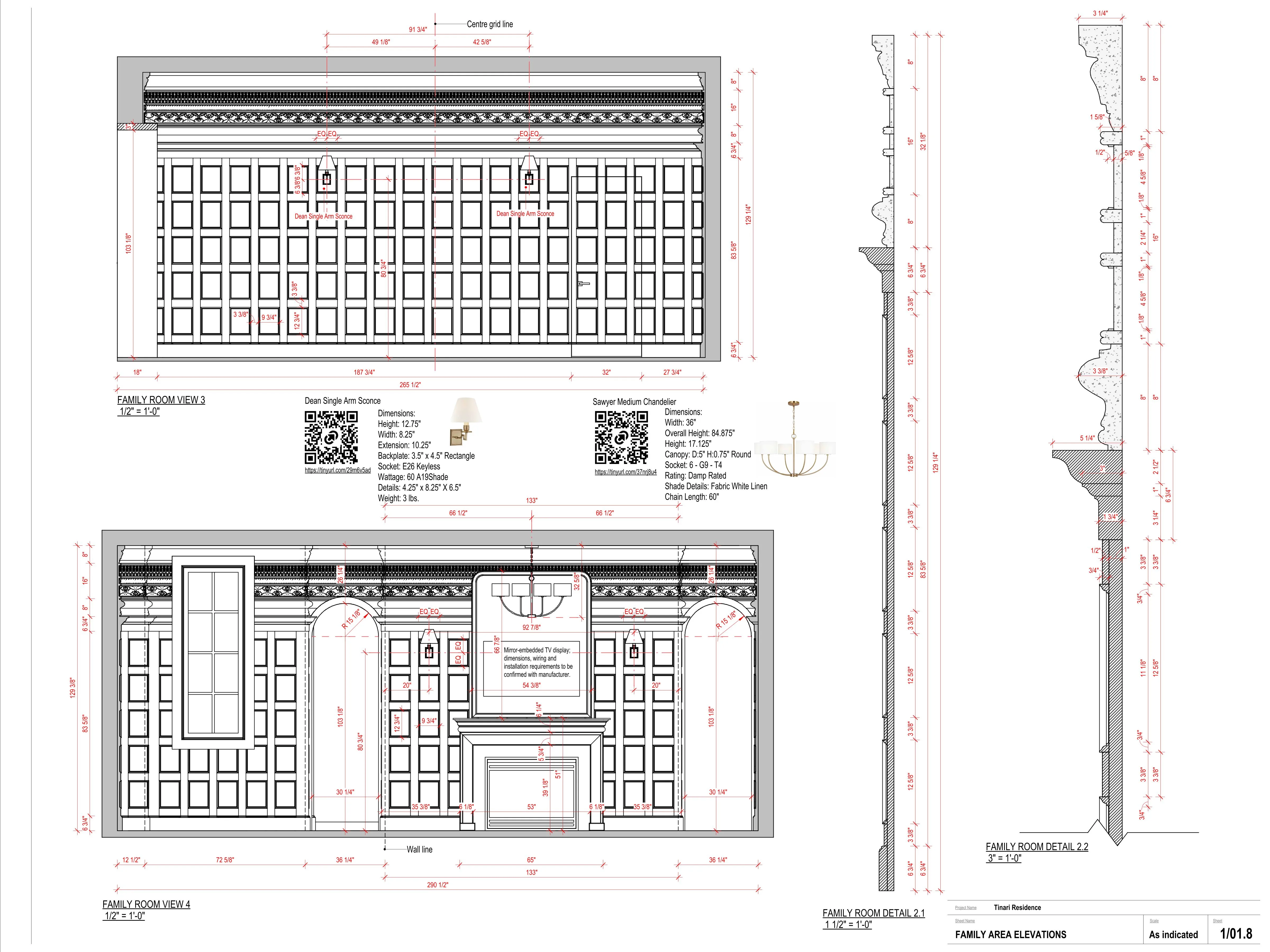 Residential interior Revit floor plan drawing sheet