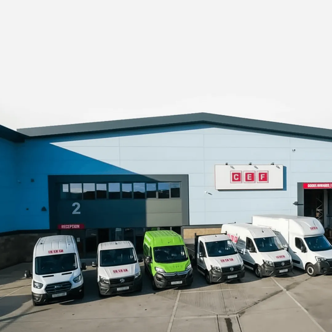Waste Experts vans parked outside the depot