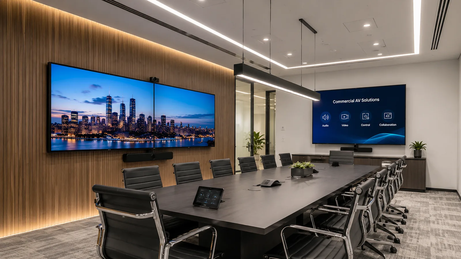 Masters Voice technician completing a commercial AV installation in Sydney