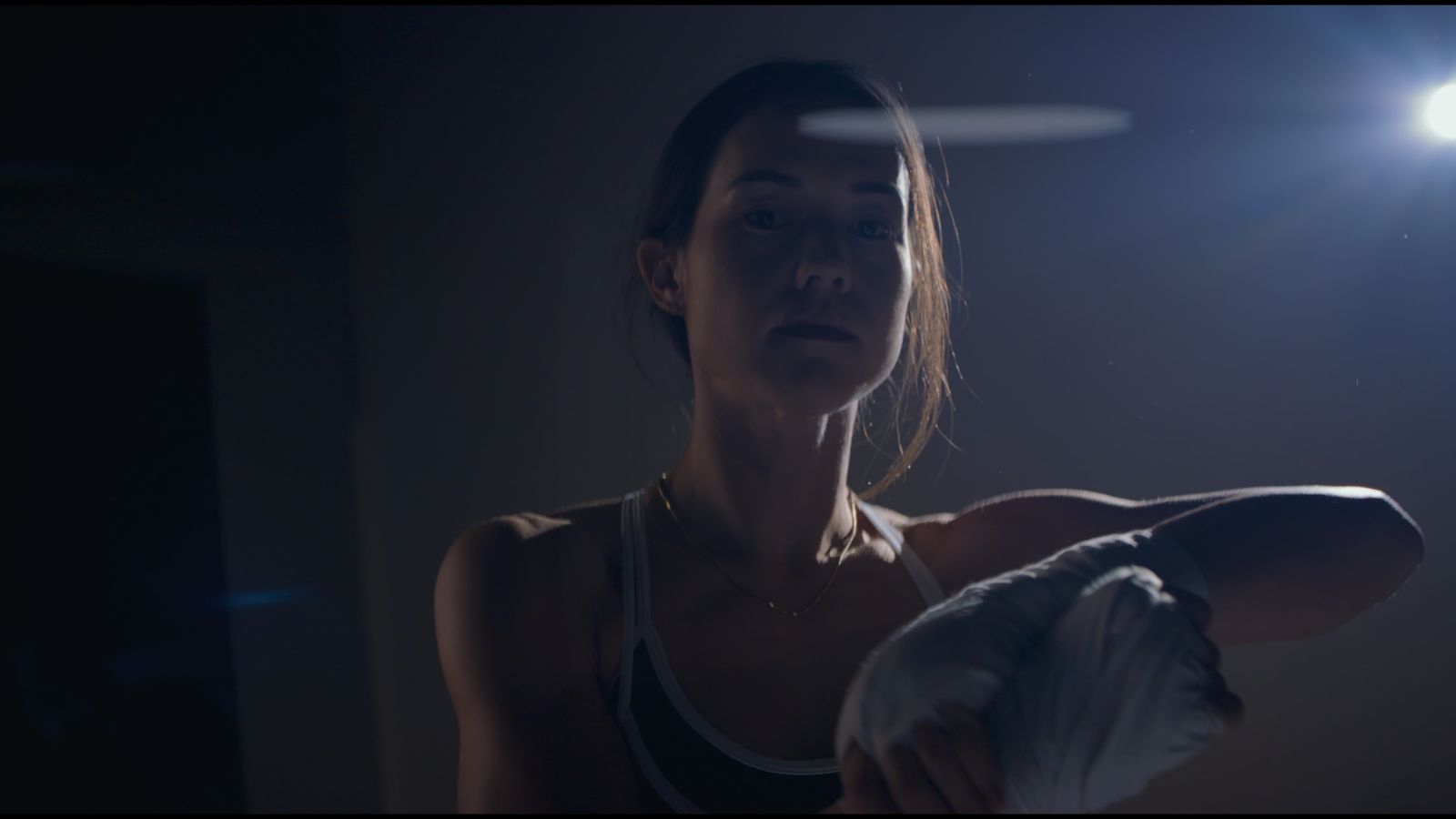 Boxer training in the studio for Women in Iron, filmed by Uncharted Media