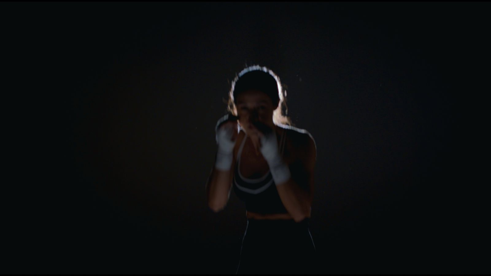 Low-key boxing shot for Women in Iron, filmed by Uncharted Media