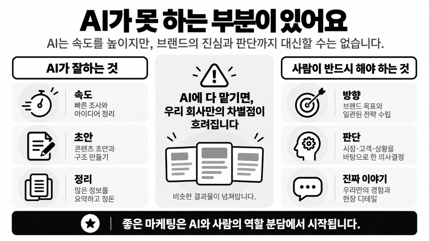 AI가 절대 못 하는 부분이 있어요