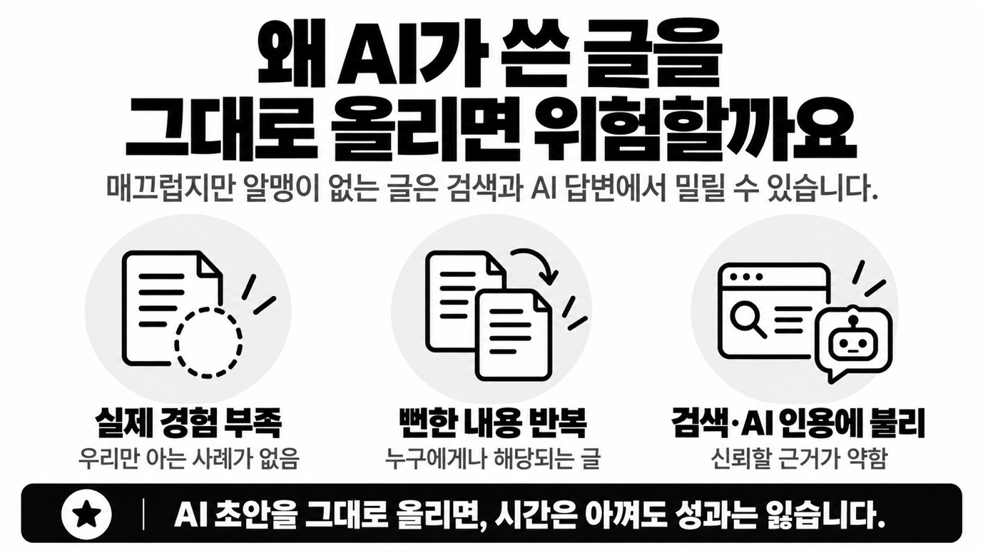 왜 'AI가 쓴 걸 그대로'는 위험할까요