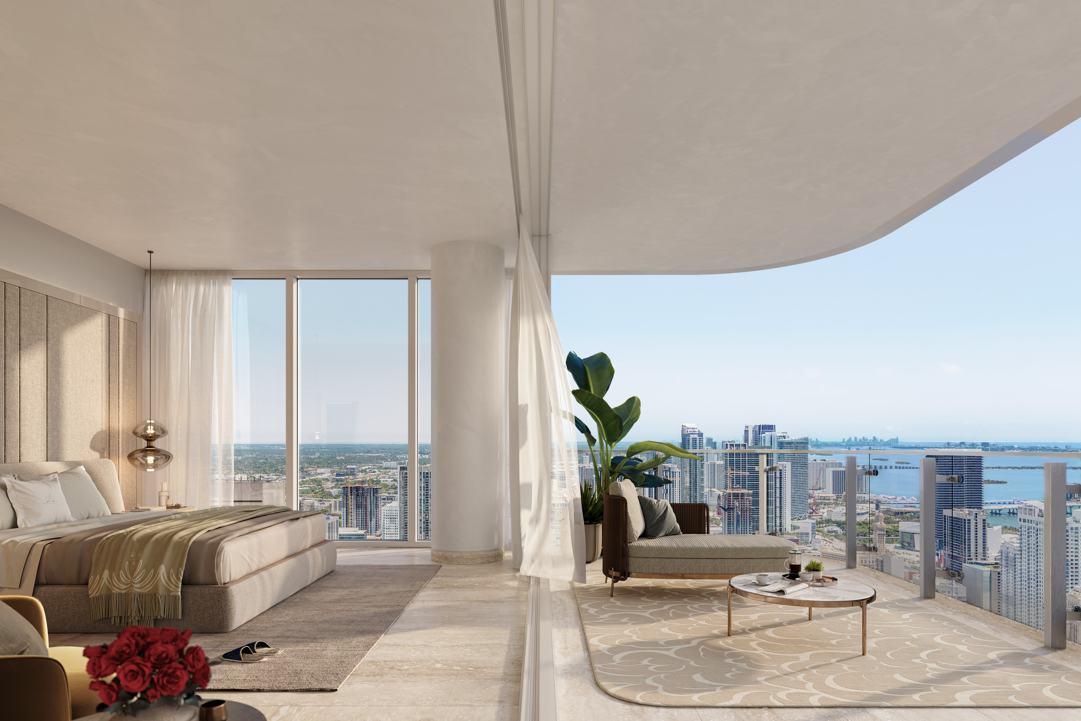 Primary bedroom Faena Residences Miami