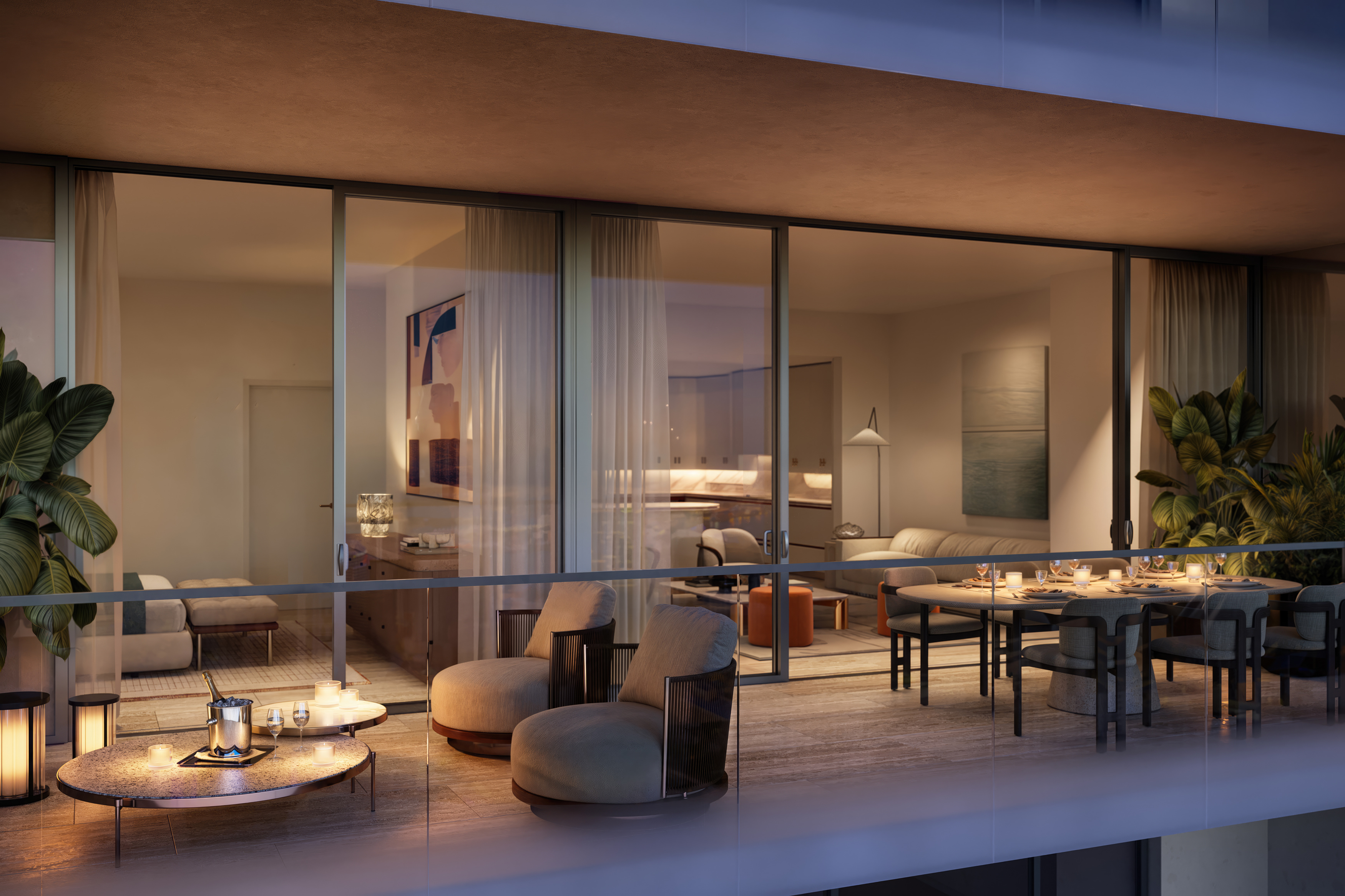Living room Faena Residences Miami