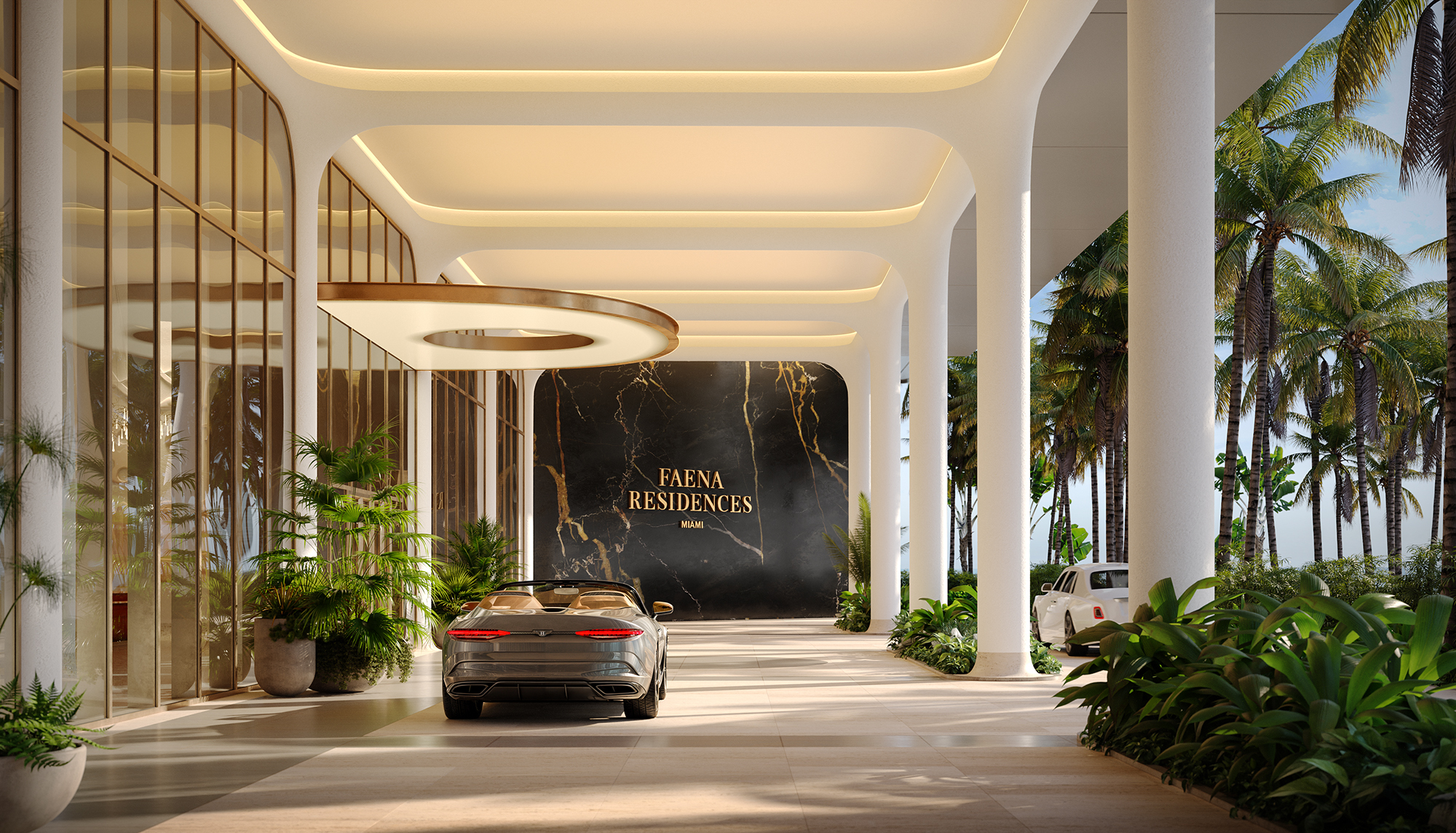 Porte-cochere at Faena Residences Miami