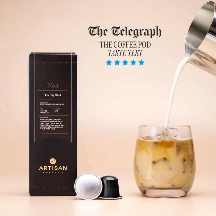 Artisan Coffee Co featured in The Telegraph coffee pod taste test