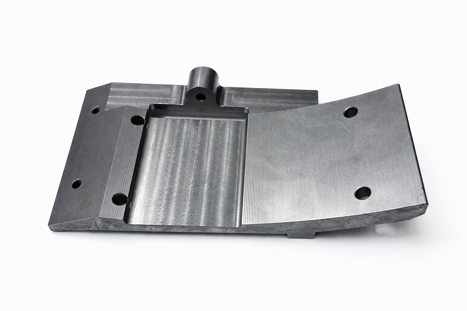 Precision-machined octagonal guide frame for glass forming machine components
