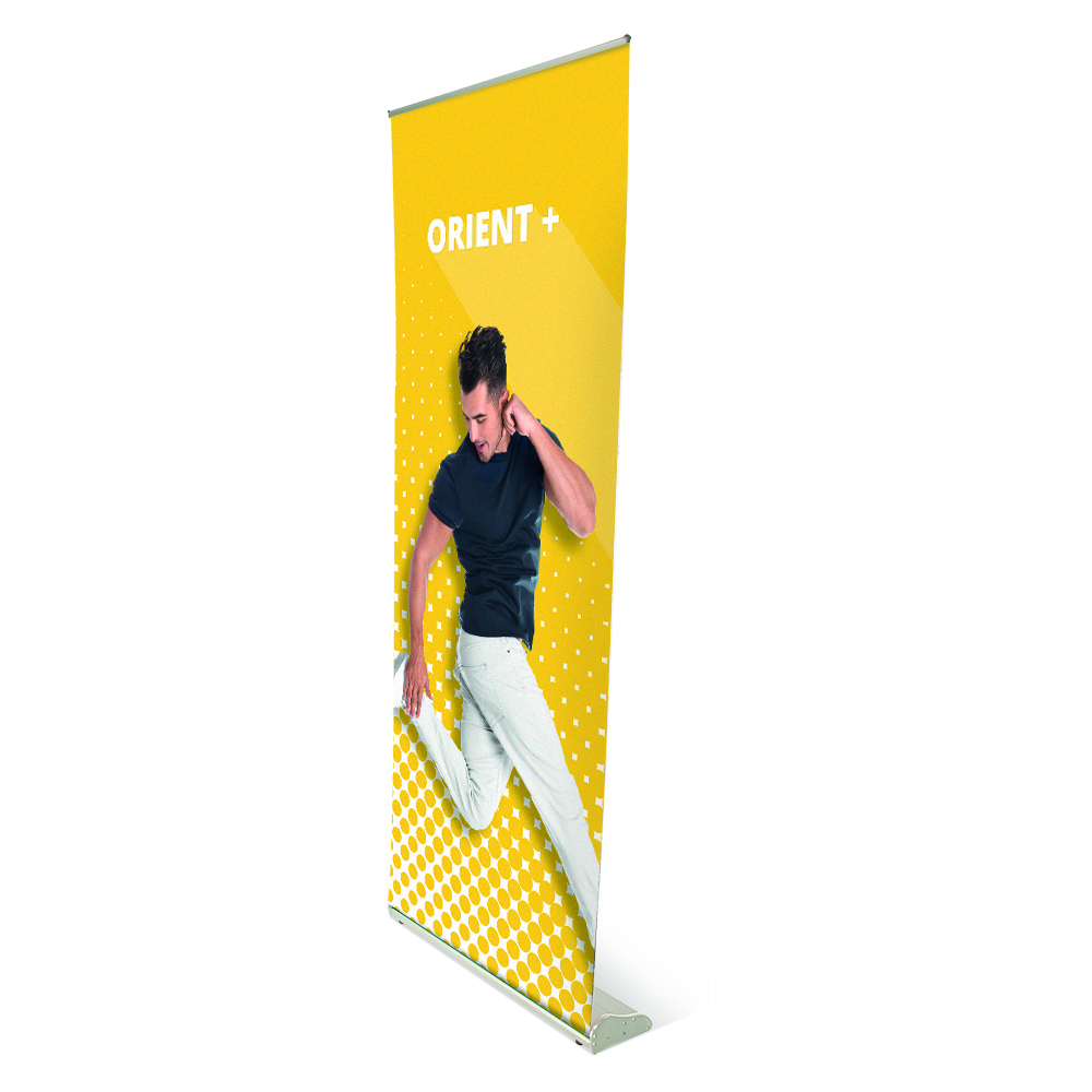 Redblu display banners on an exhibition stand