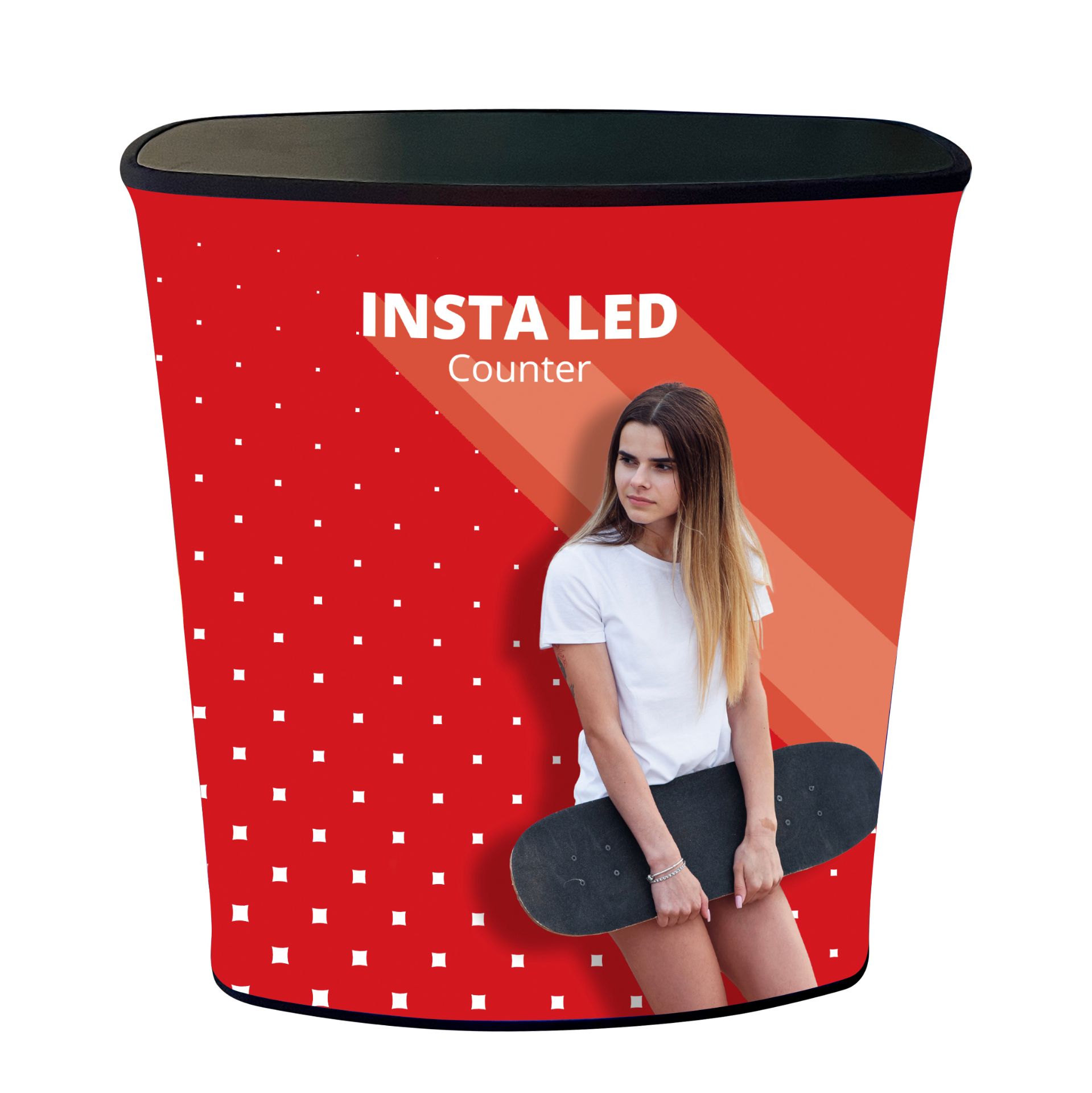 Insta LED illuminated exhibition counter