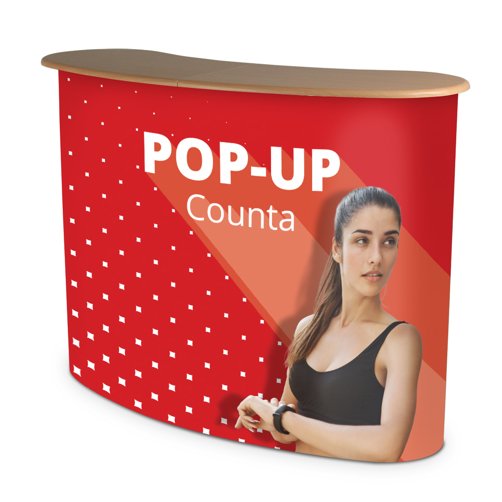 Impact pop-up exhibition counter