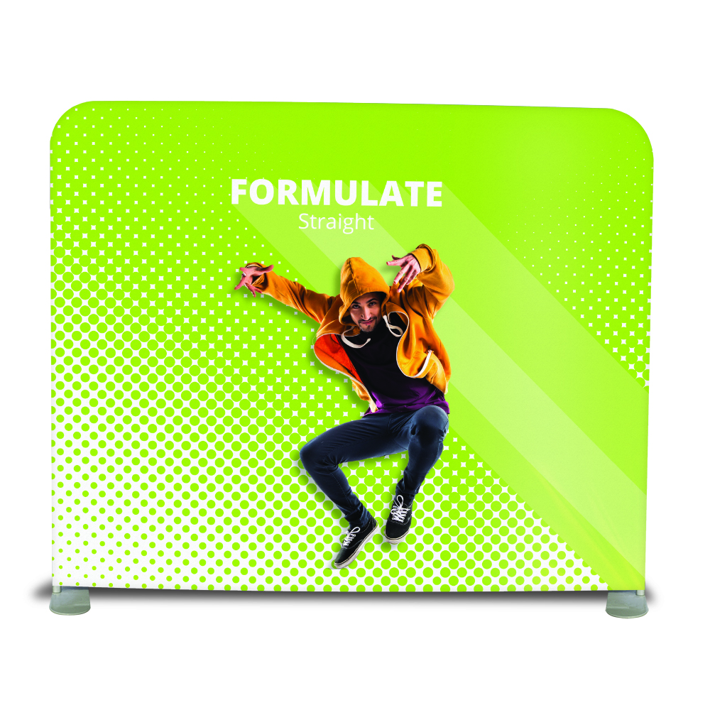 Formulate straight tension fabric backwall