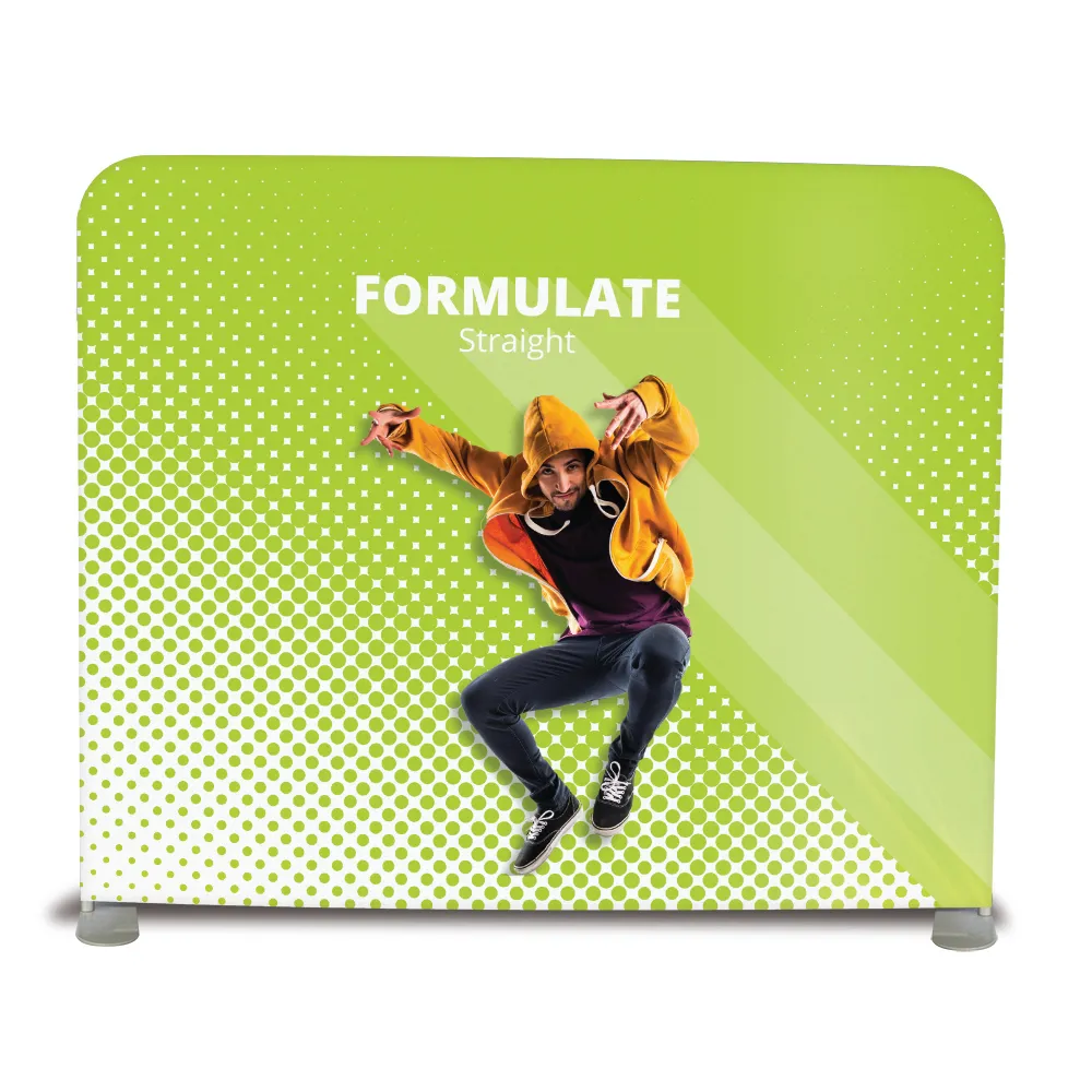 Formulate straight tension fabric backwall