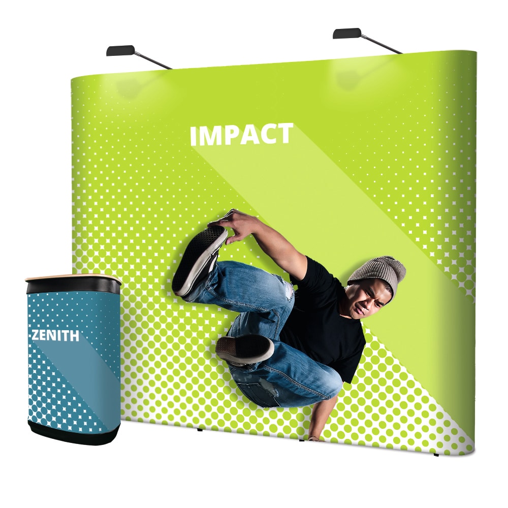 Redblu Impact pop-up straight backwall