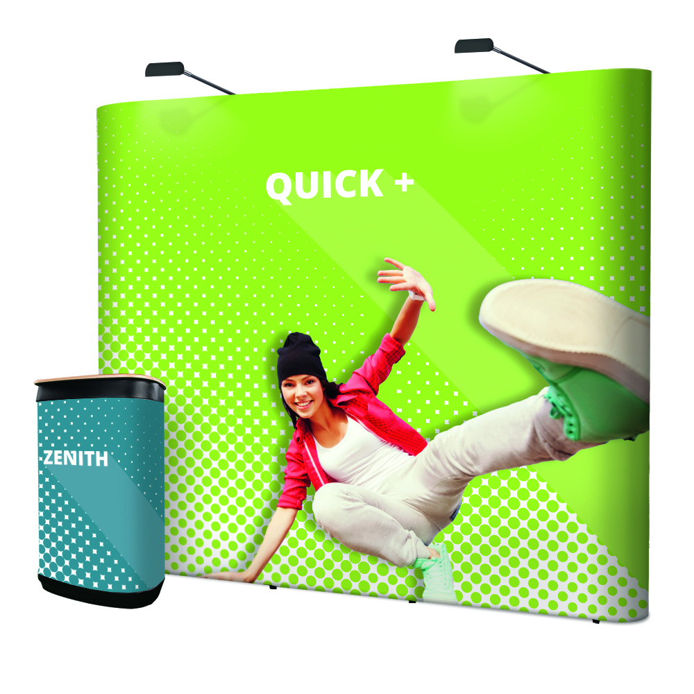 Quick+ straight pop-up backwall