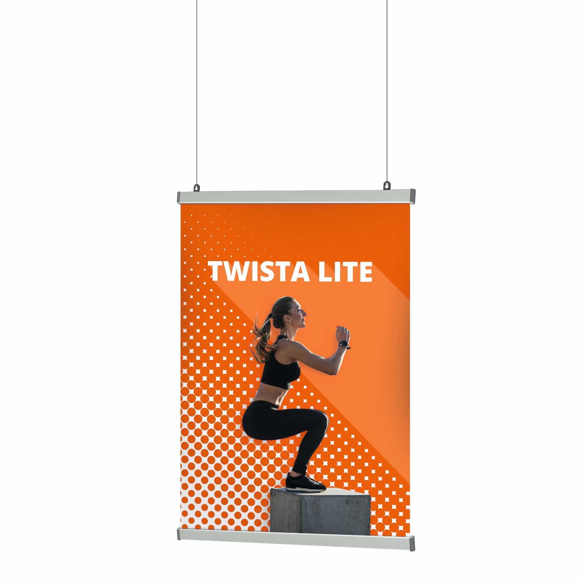 Twista Lite suspended snap-rail sign