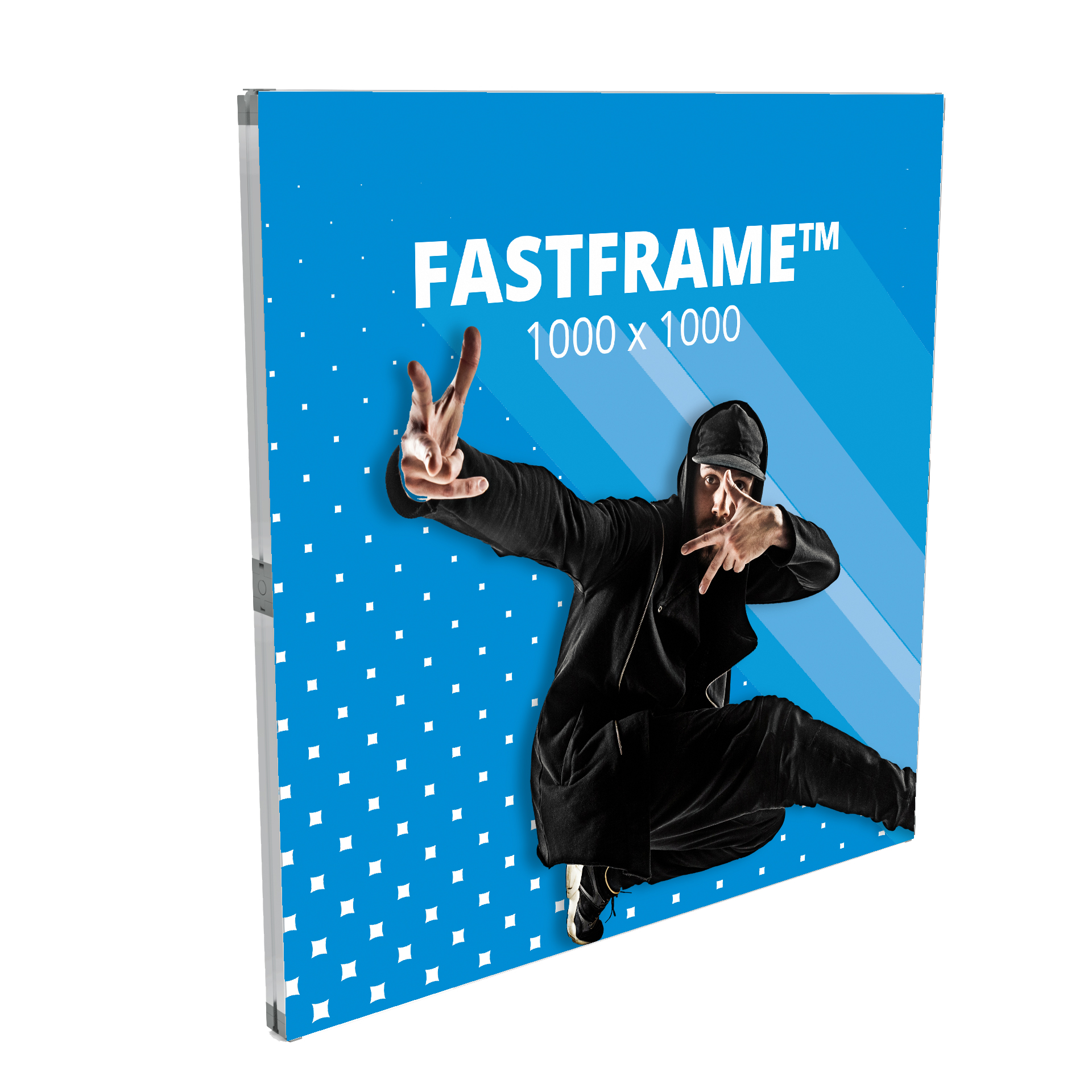 FastFrame 1000 x 1000mm frame with graphic