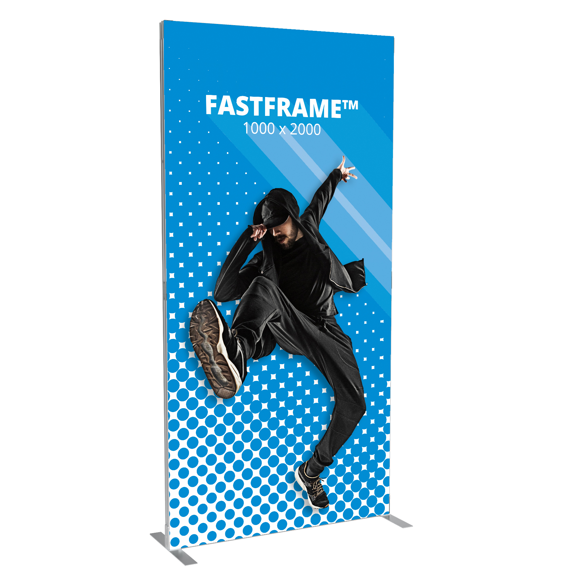 FastFrame 1000 x 2000mm frame with graphic