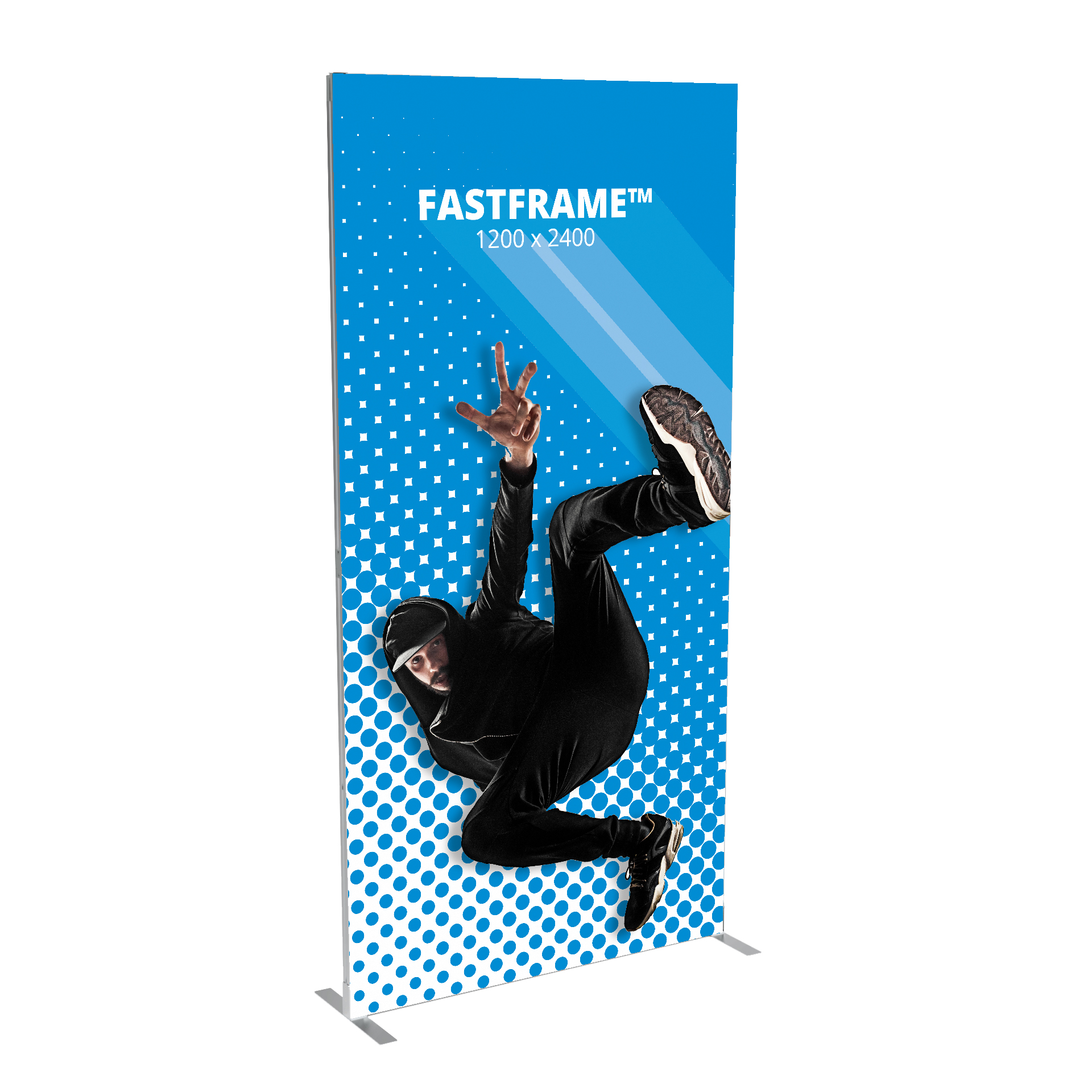 FastFrame 1200 x 2400mm frame with graphic