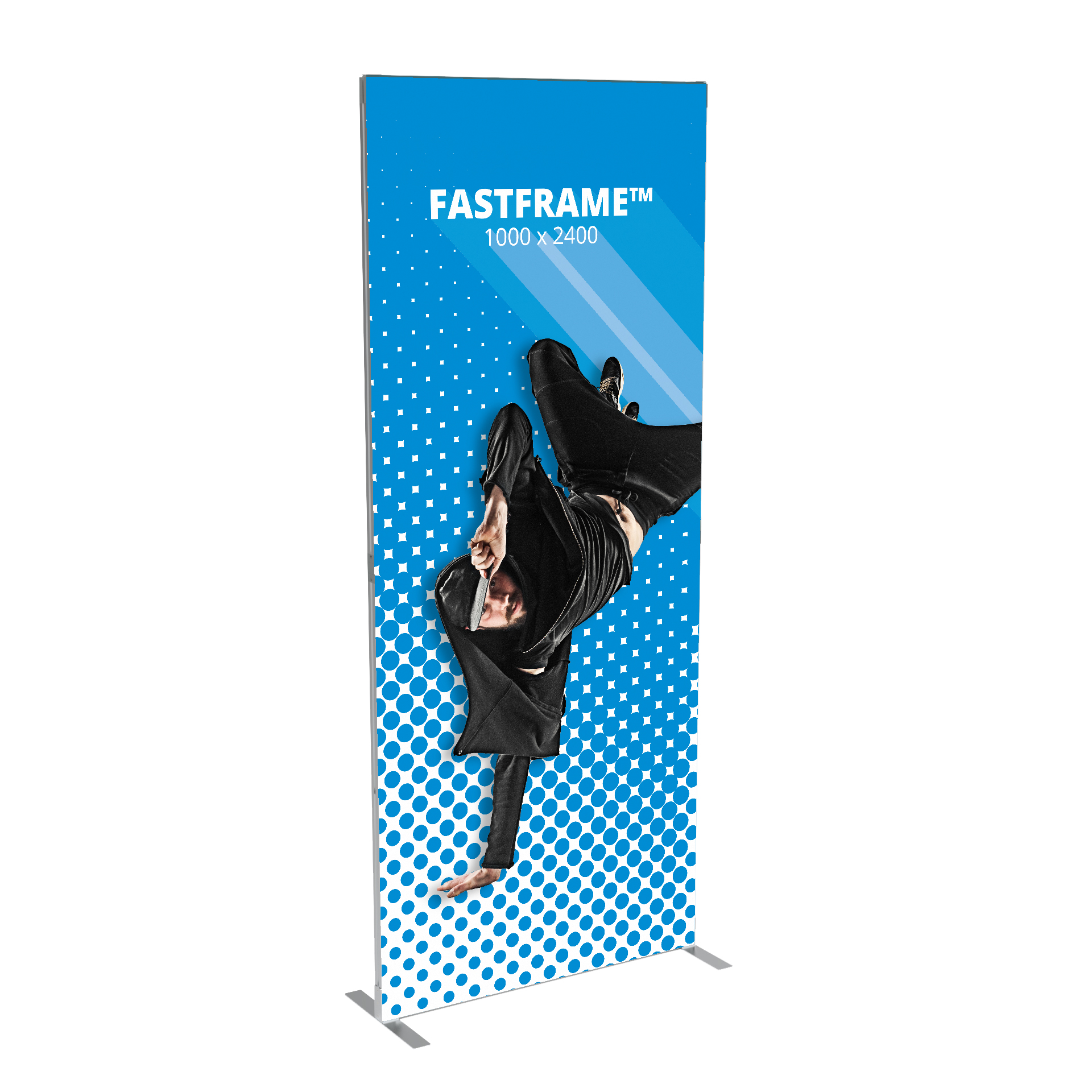 FastFrame 1000 x 2400mm frame with graphic
