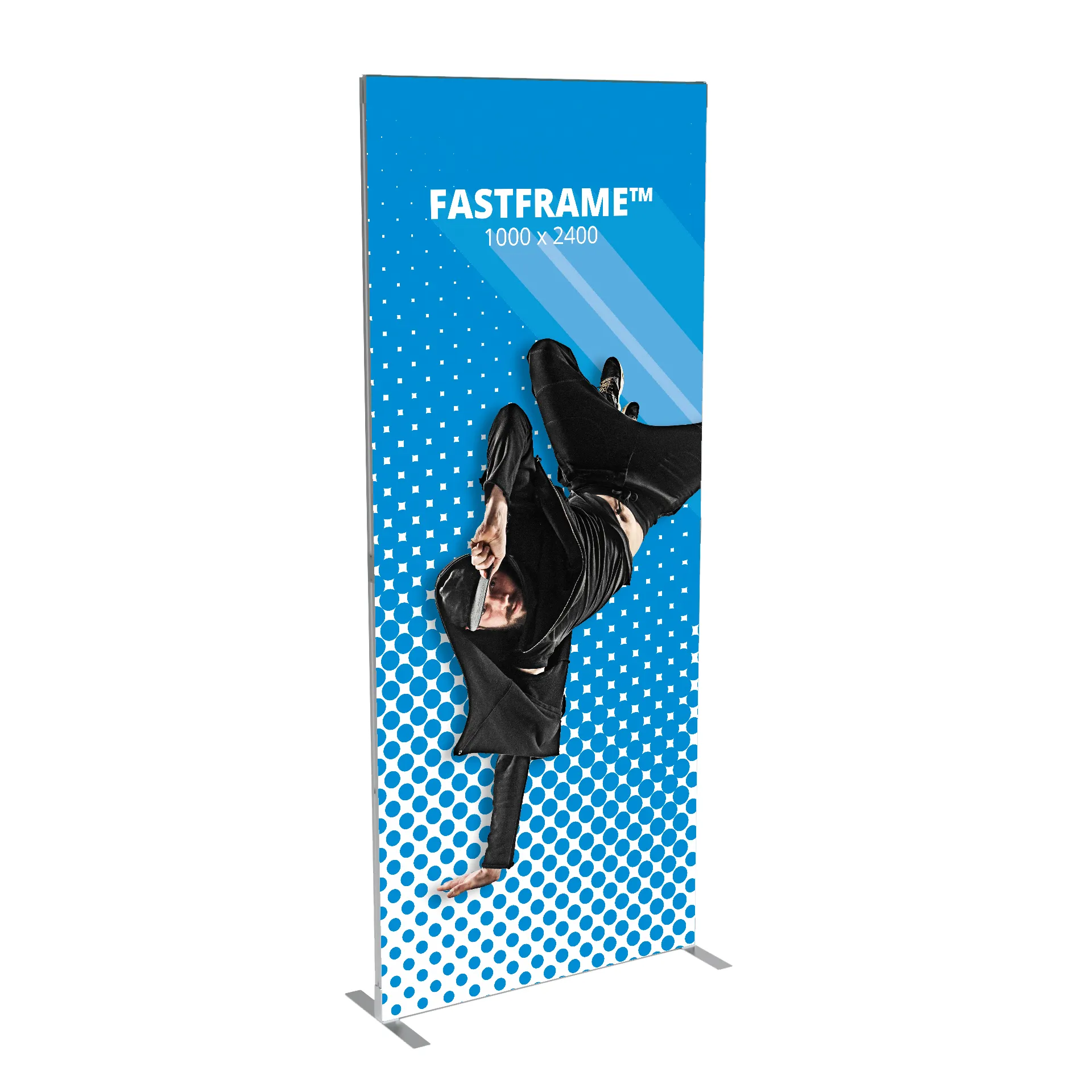 FastFrame 1000 x 2400mm frame with graphic