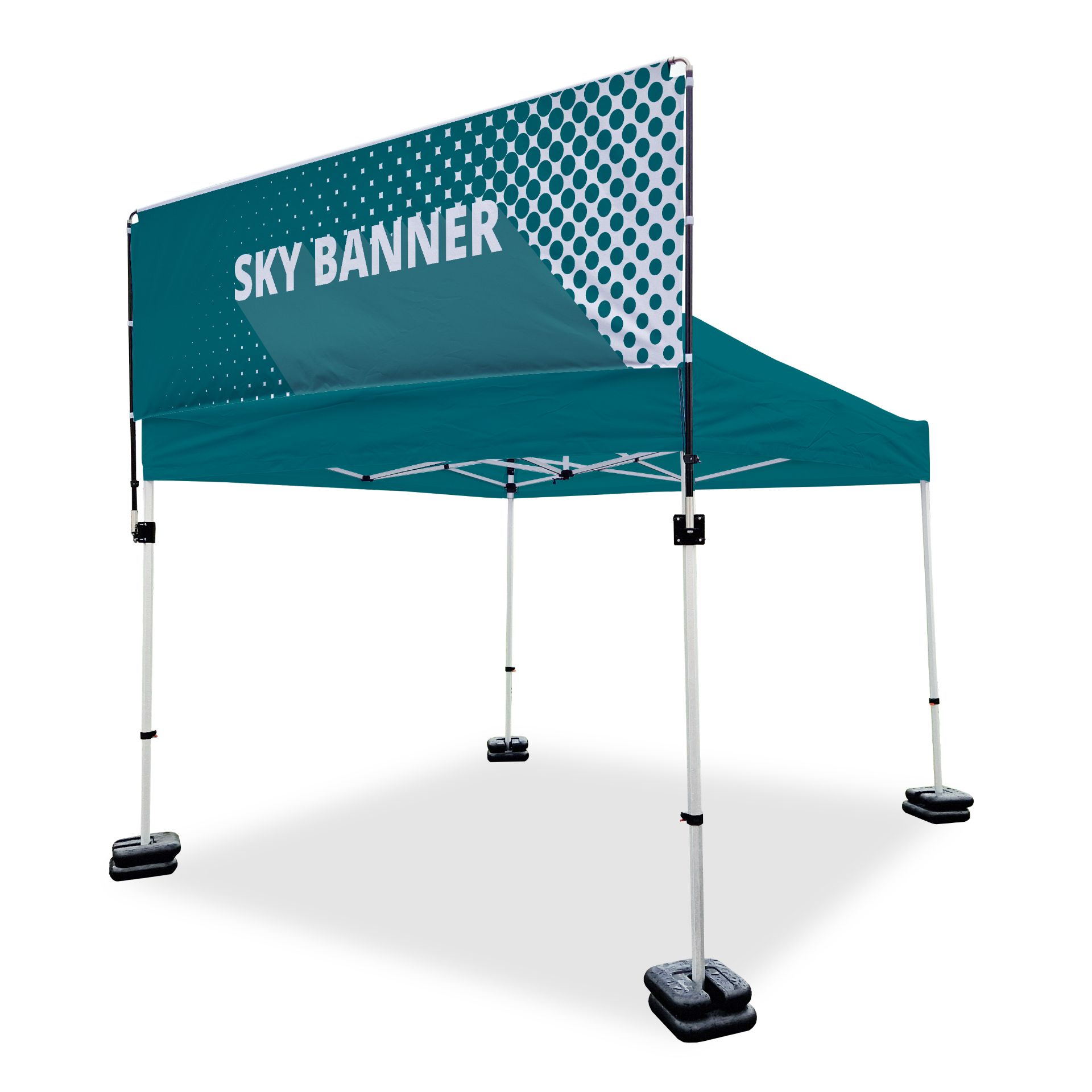 Zoom Tent horizontal sky banner flag