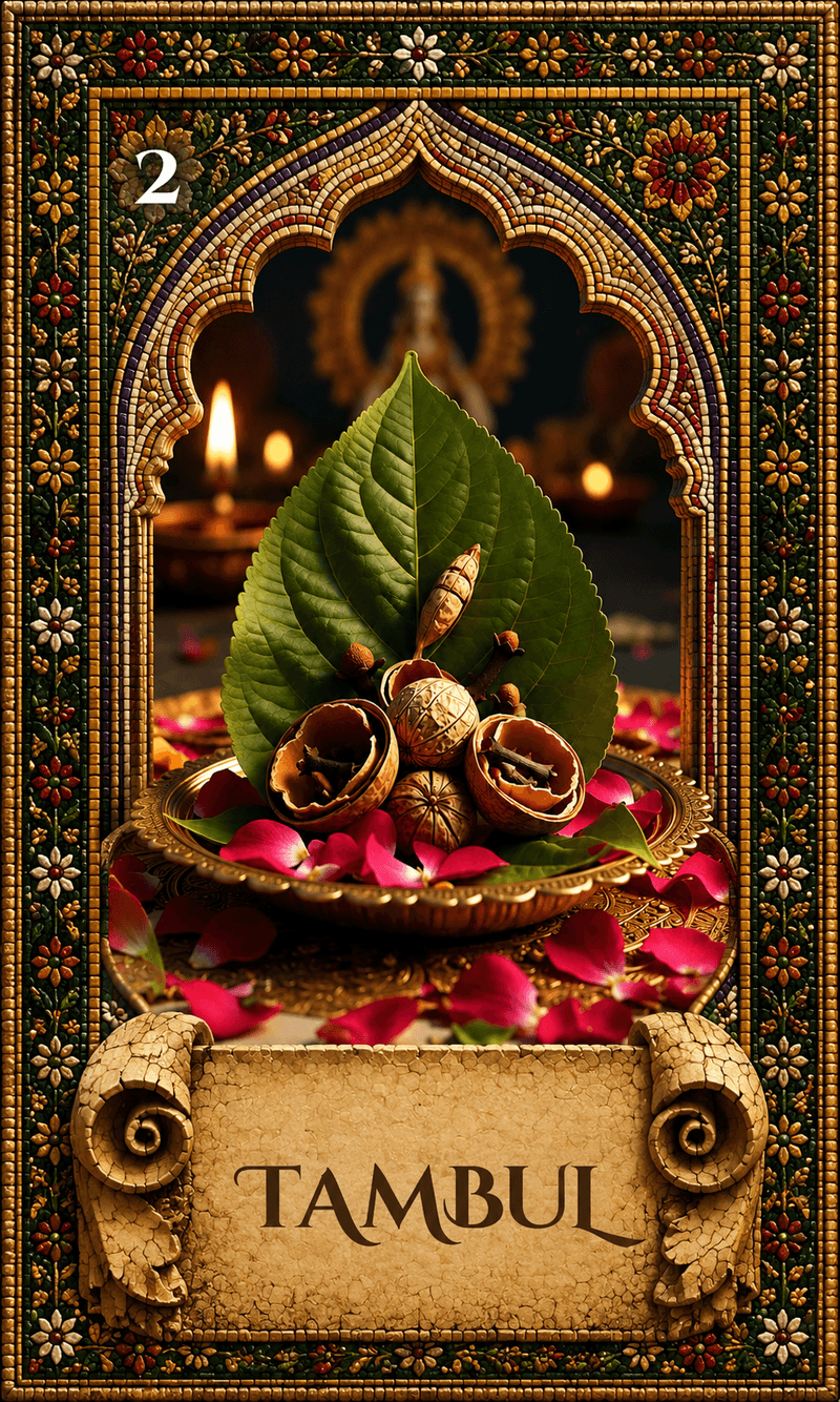 Tambul — The Sacred Offering, a Sohum Sutra Lenormand card