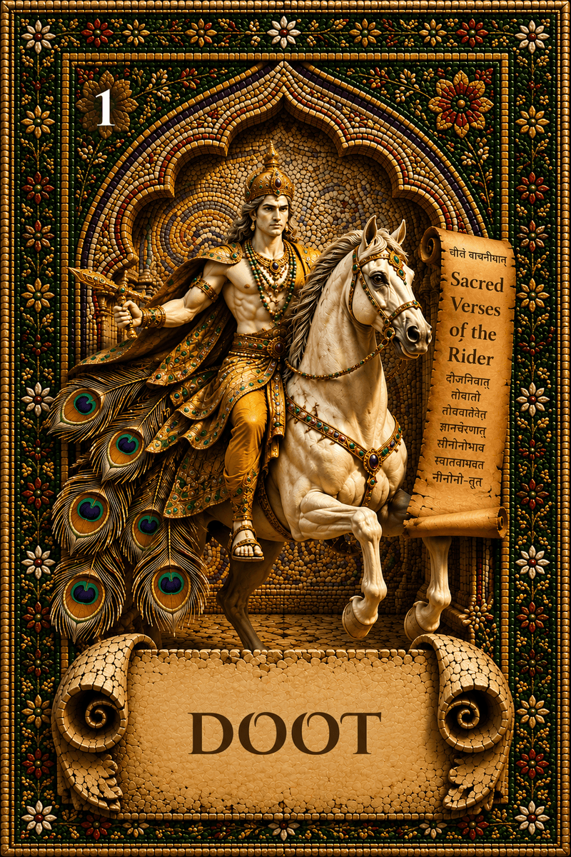 Doot — The Divine Messenger, a Sohum Sutra Lenormand card