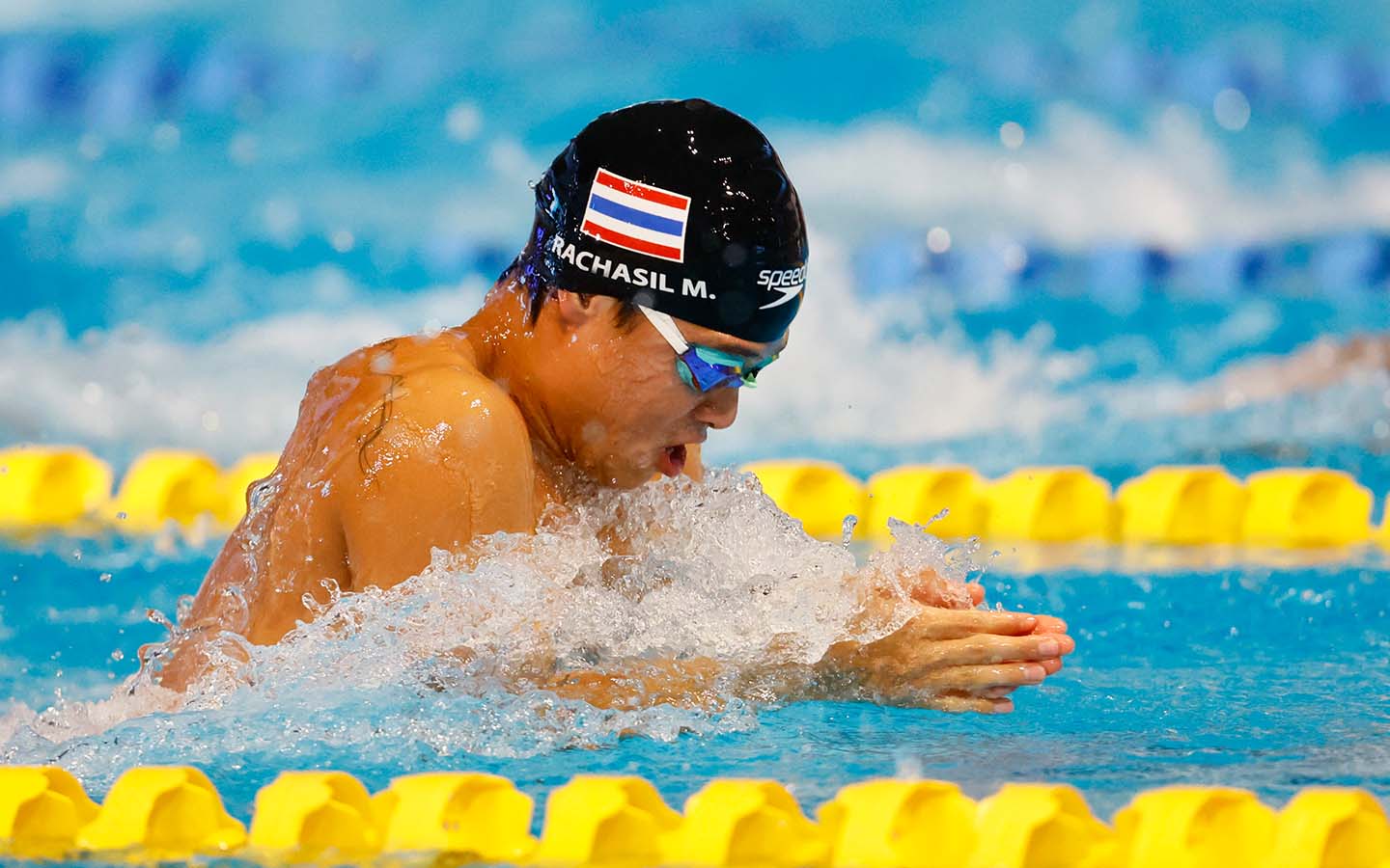 Rachasil Mahamongkol competing at the F1RST Pro Swim Series 2026
