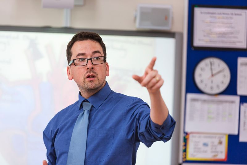Male teacher, our client