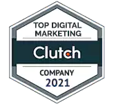 Clutch Top Digital Marketing Company badge.