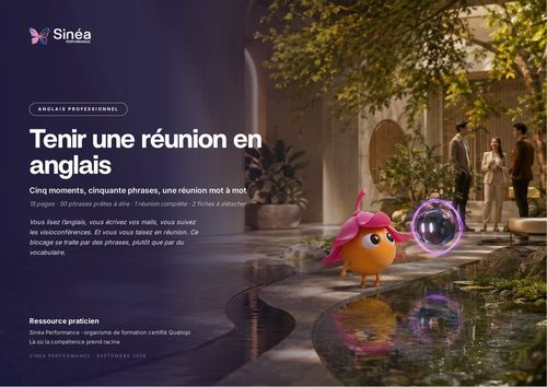 Couverture du carnet Tenir une réunion en anglais