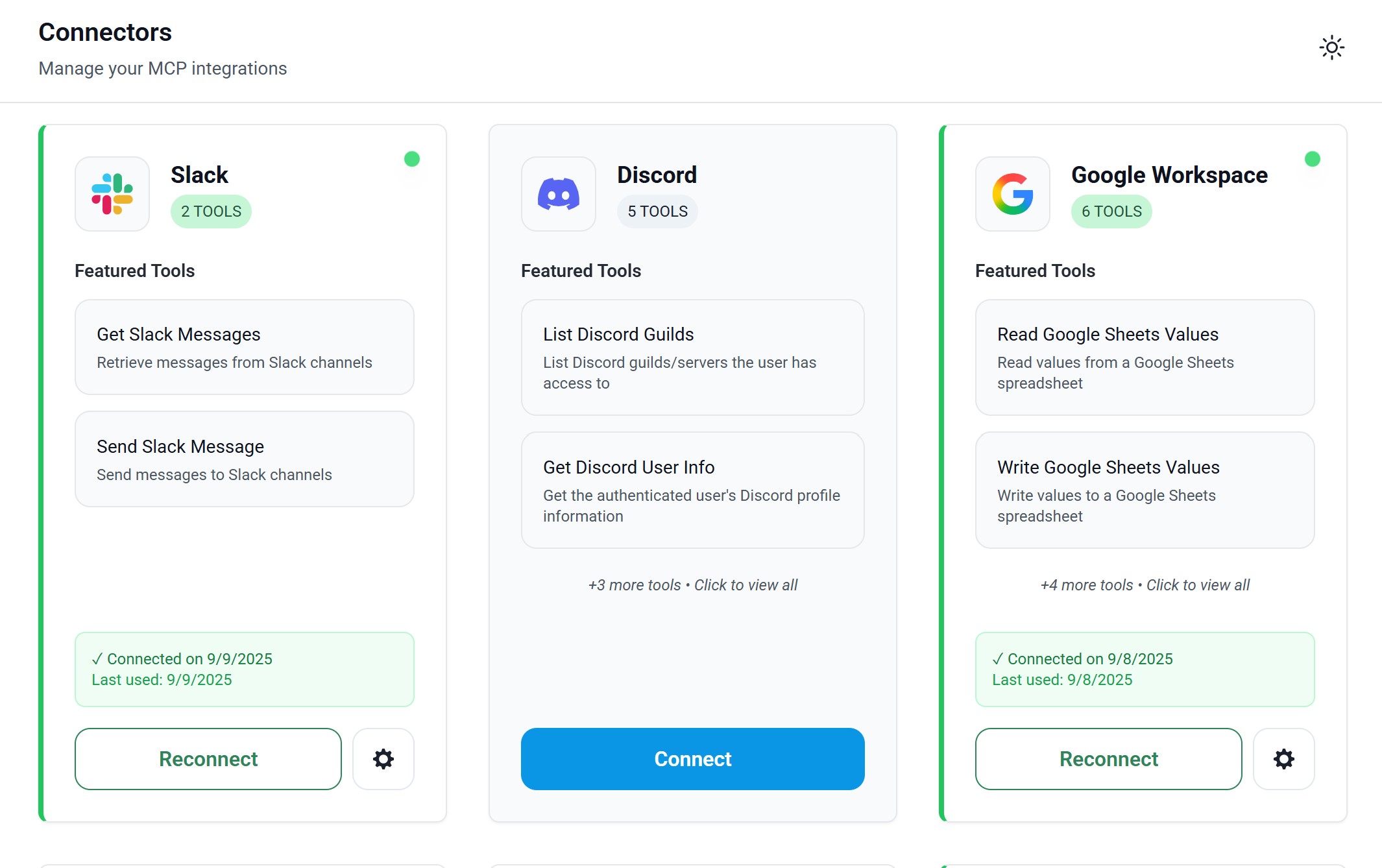 Odyssey AI connectors library showing governed enterprise integrations