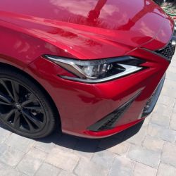 Repaired Lexus front bumper