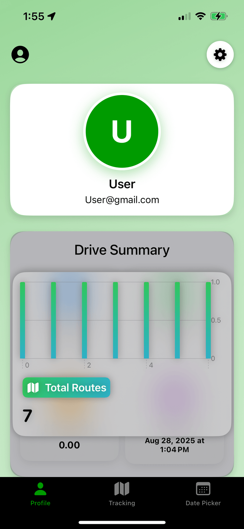 MyMilez drive summary chart