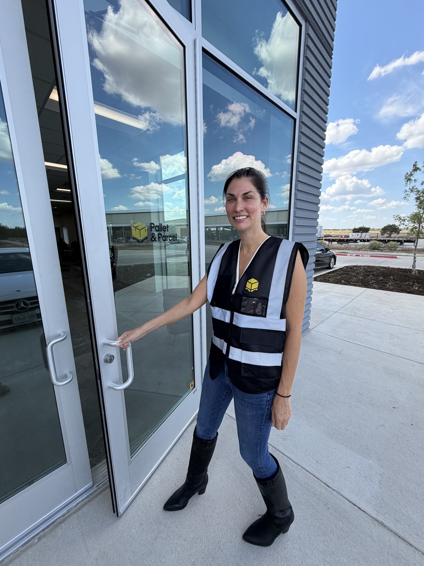 Alix at the Pallet & Parcel entrance