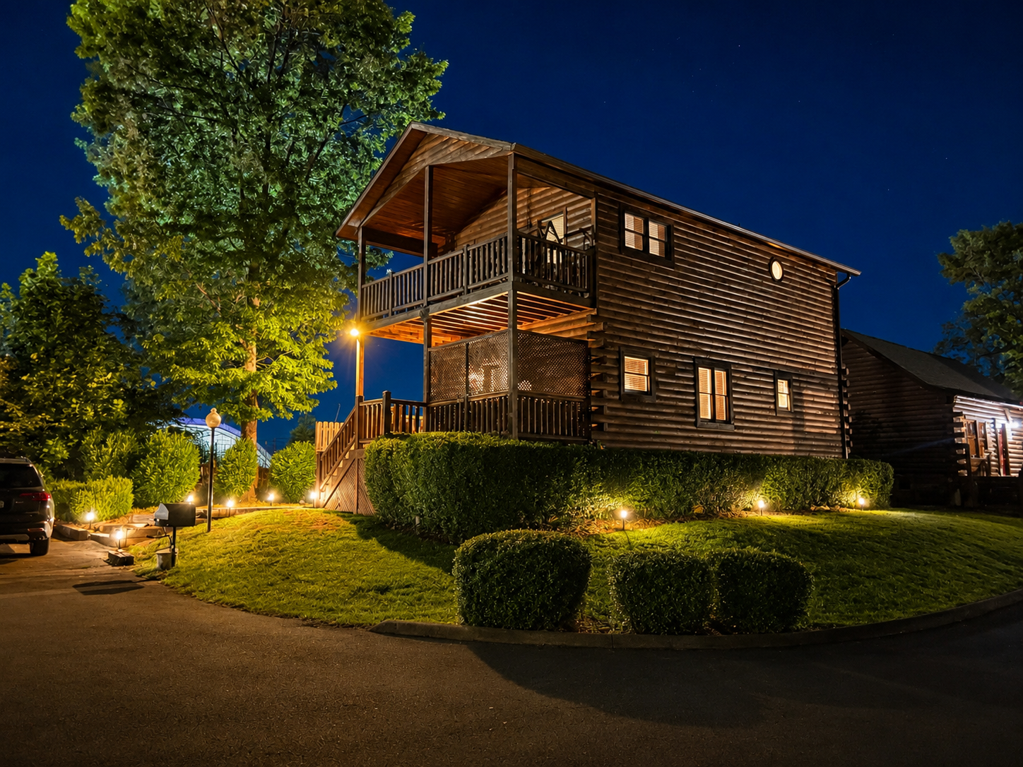 The Overlook cabin exterior