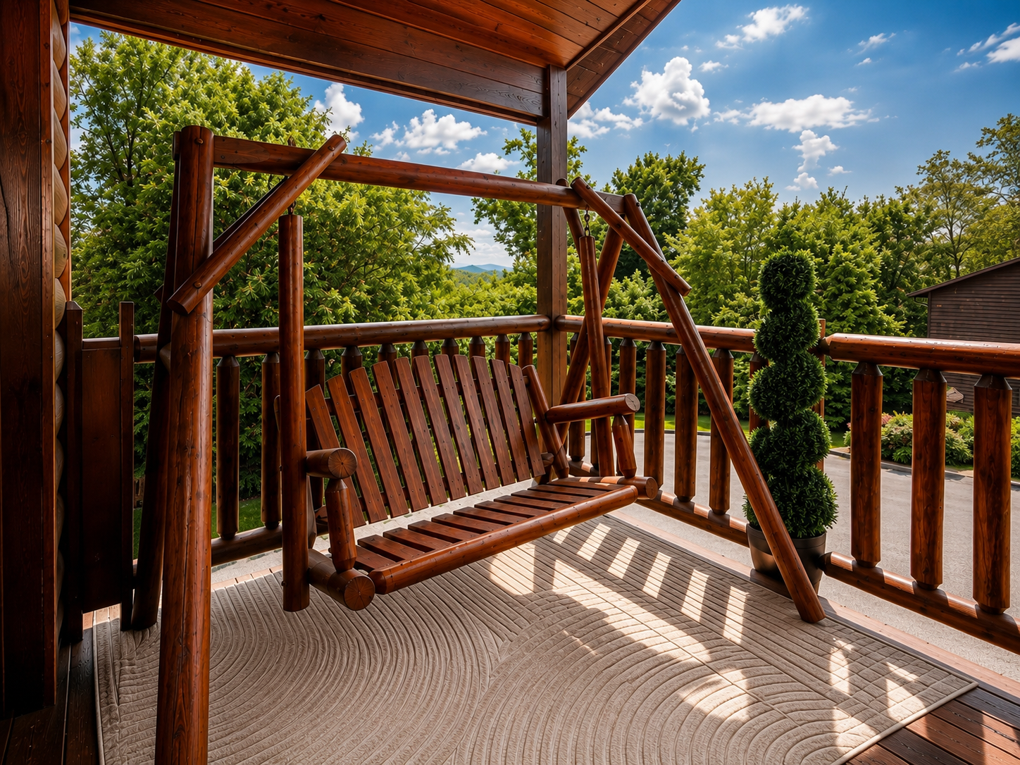 Deck swing at The Overlook