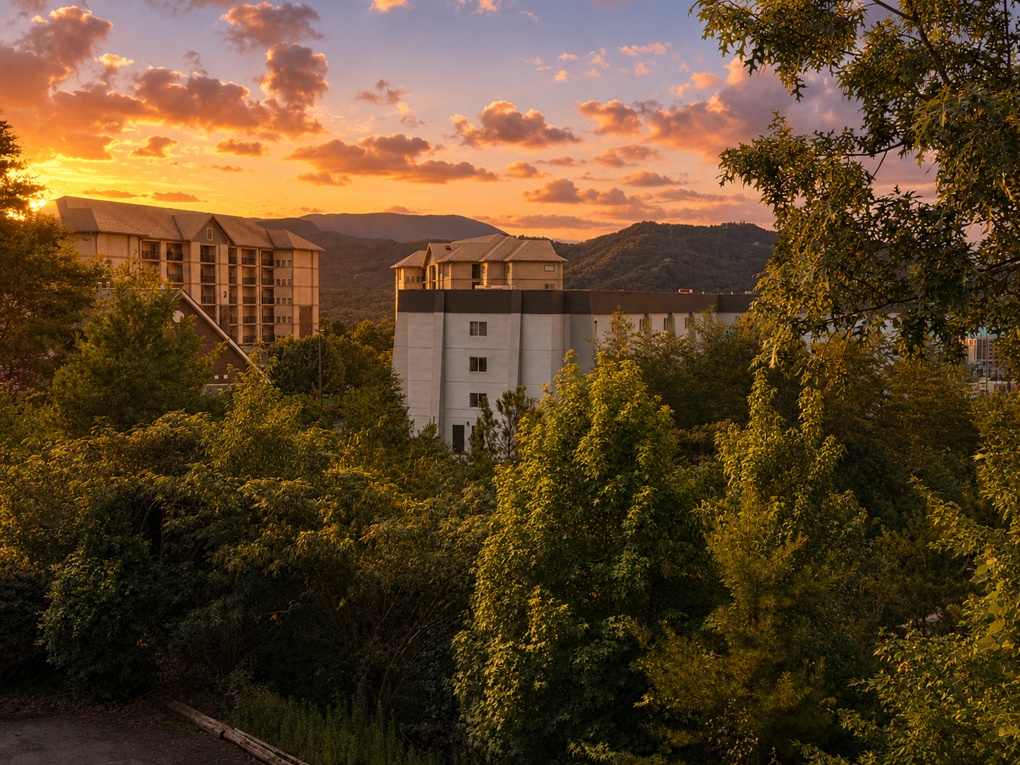 Pigeon Forge sunset view
