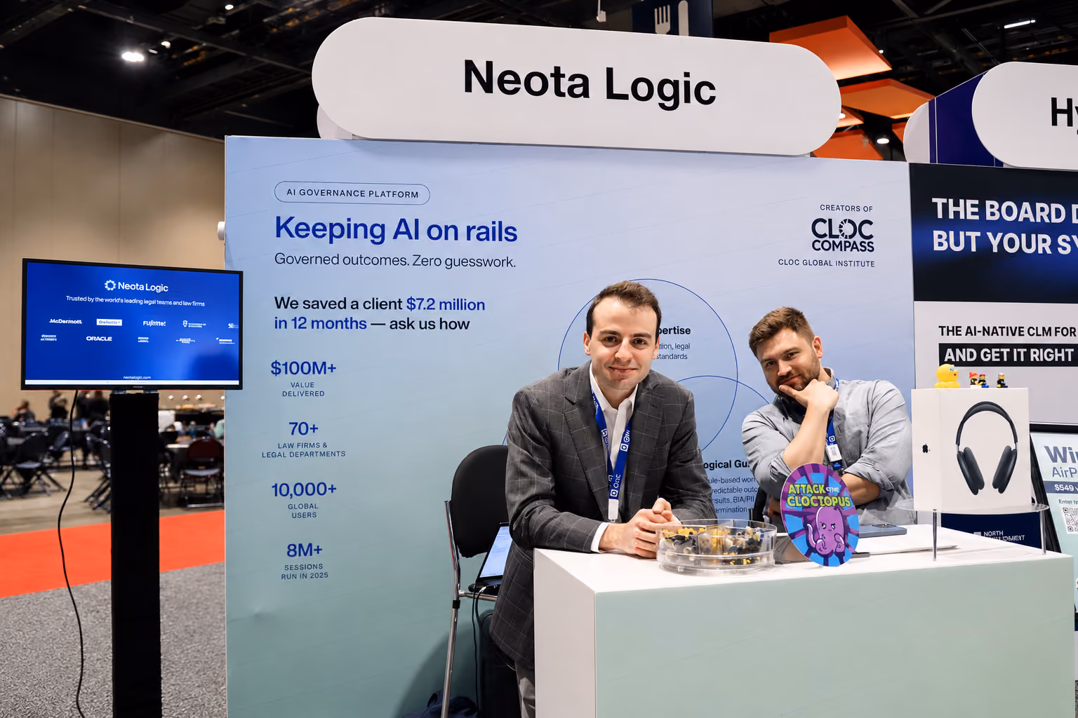 Neota Logic team at the CLOC CGI 2026 booth