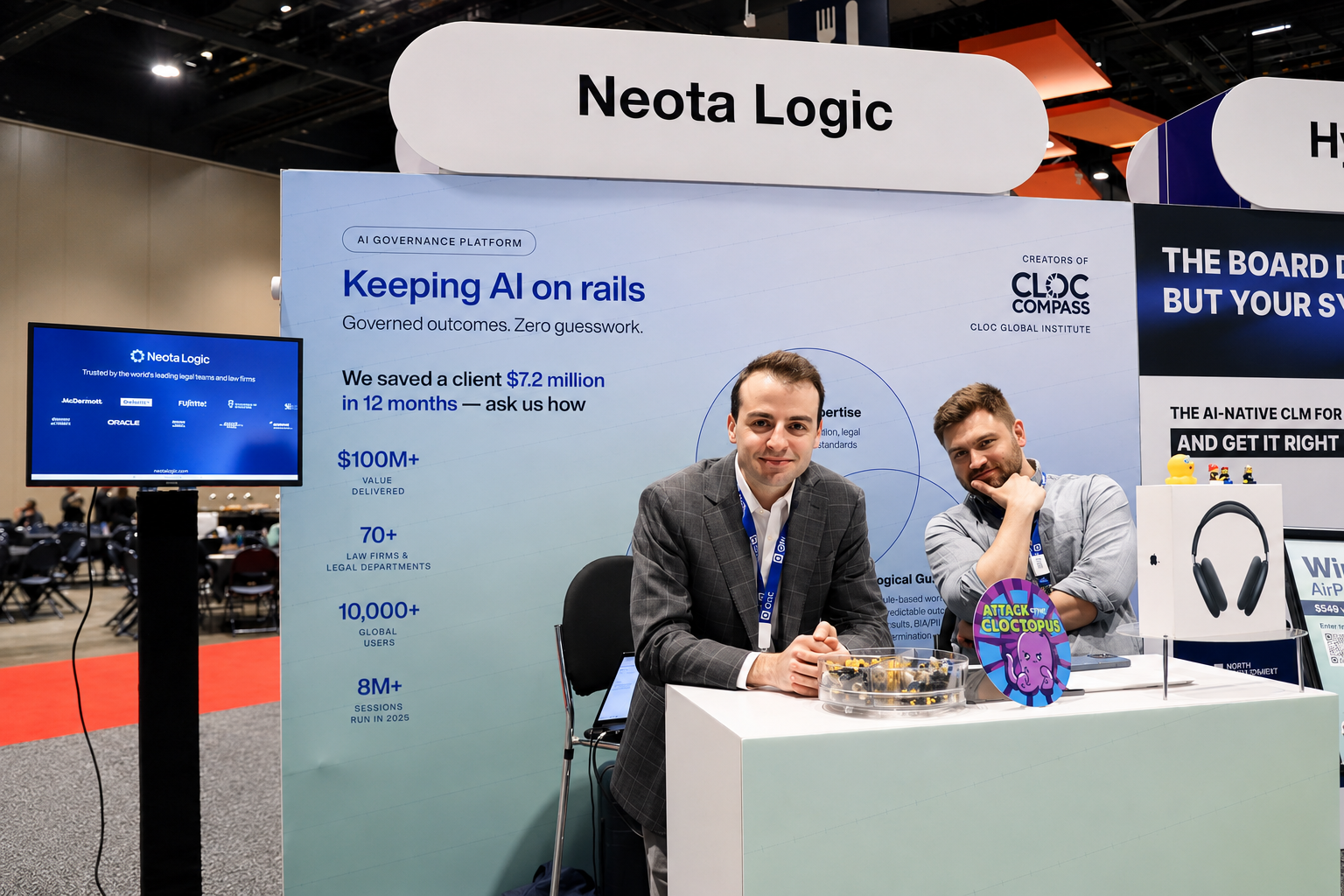 Neota Logic team at the CLOC CGI 2026 booth