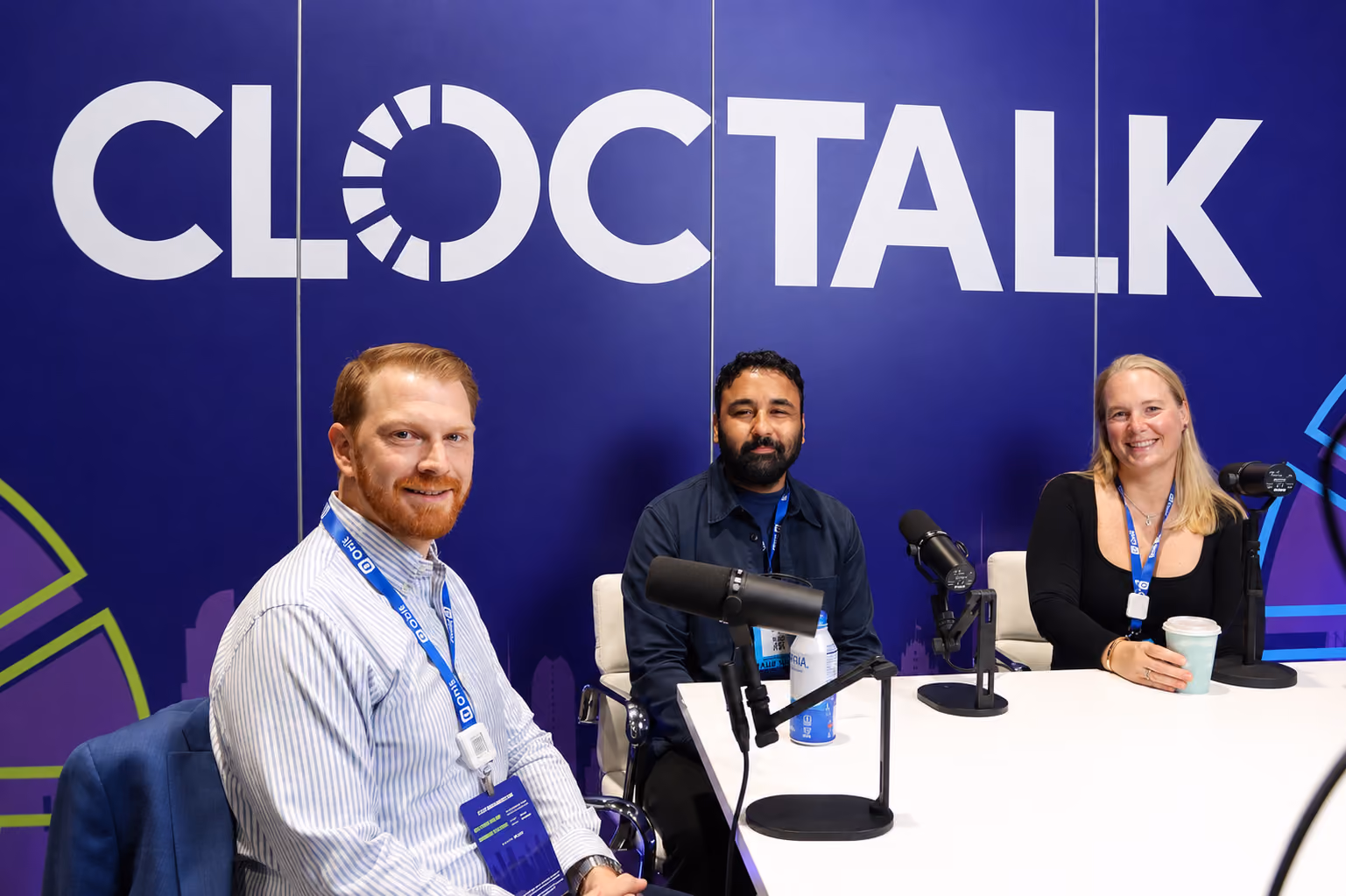 CLOC Talk podcast recording at the Neota booth